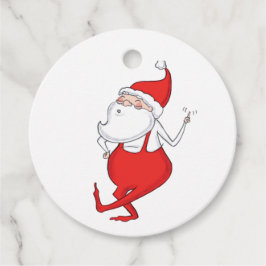 Dancing Santa Claus Weihnachtsgeschenk Tag Geschenkanhänger