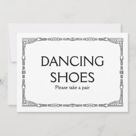"Dancing Shoes" Art Deco Style Hochzeitszeichen Einladung