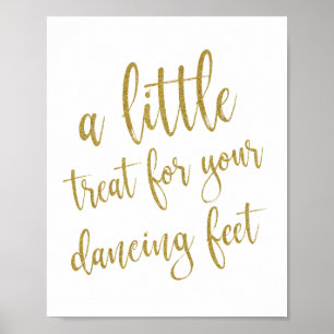 Dancing Shoes Shoes Gold Glitzer 8x10 Hochzeitszei Poster