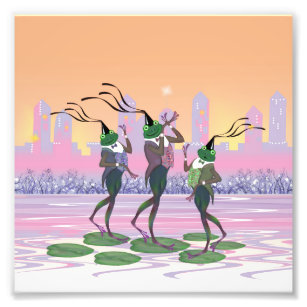 Dancing Singing Party Frogs Fotodruck