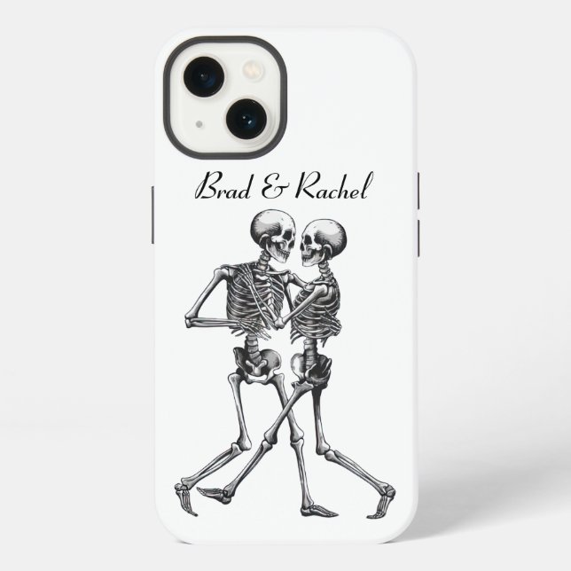 Dancing Skeleton Couple Personalisiert Phone Case iPhone Hülle (Rückseite)