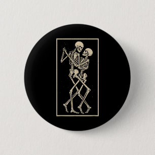 Dancing Skeleton Couple - Romantisches gotisches H Button