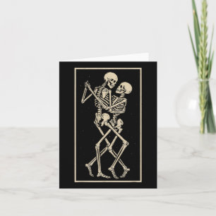 Dancing Skeleton Couple - Romantisches gotisches H Karte