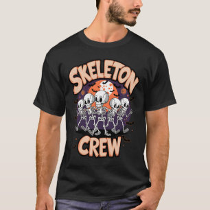 Dancing Skeleton Crew Halloween-Party Spaß Spooky T-Shirt
