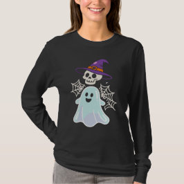 Dancing Skeleton Funny Halloween Skull T - Shirt