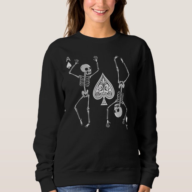 Dancing Skeleton Goth Sweatshirt (Vorderseite)