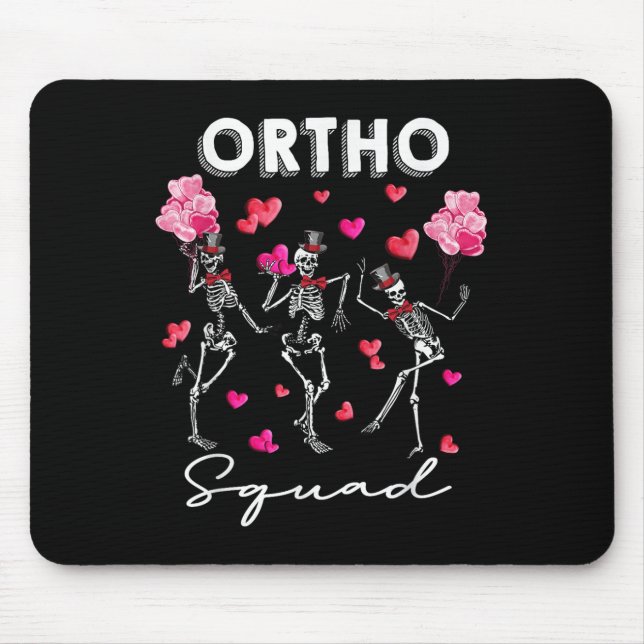 Dancing Skeleton Ortho Squad Orthopädische Valenti Mousepad (Vorne)