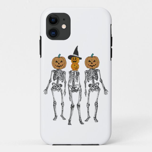 Dancing Skeleton Pumpkin Head Funny Halloween Case-Mate iPhone Hülle (Rückseite)