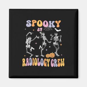 Dancing Skeleton Spooky Radiology Crew Röntgen Tec Magnet