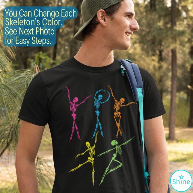 Dancing Skeleton spukhaftes, seltsames Halloween T-Shirt (Von Creator hochgeladen)