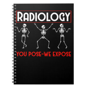 Dancing Skeleton Xray Radiologin Funny Radiology Notizblock