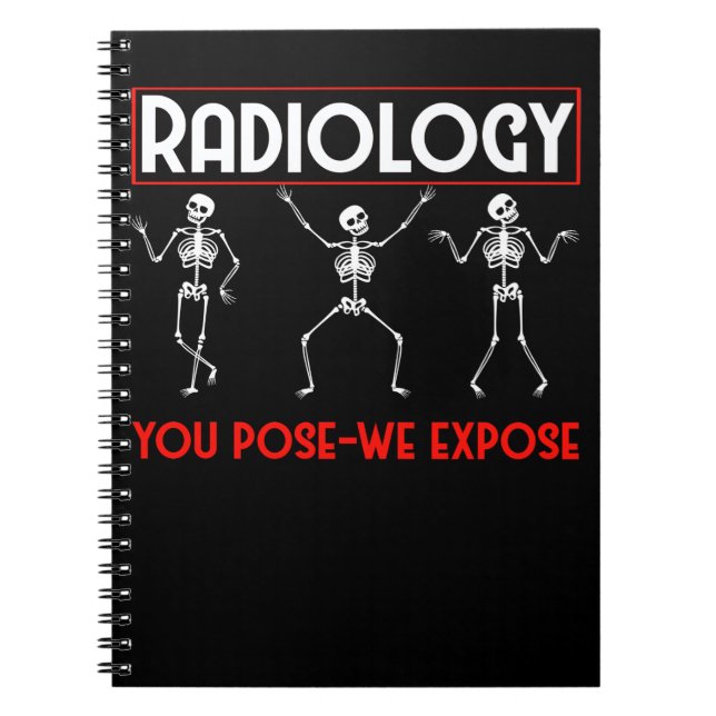 Dancing Skeleton Xray Radiologin Funny Radiology Notizblock (Vorderseite)