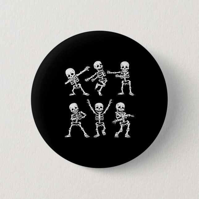 Dancing Skeletons Dance Challenge Boys Girl Kids H Button (Vorderseite)