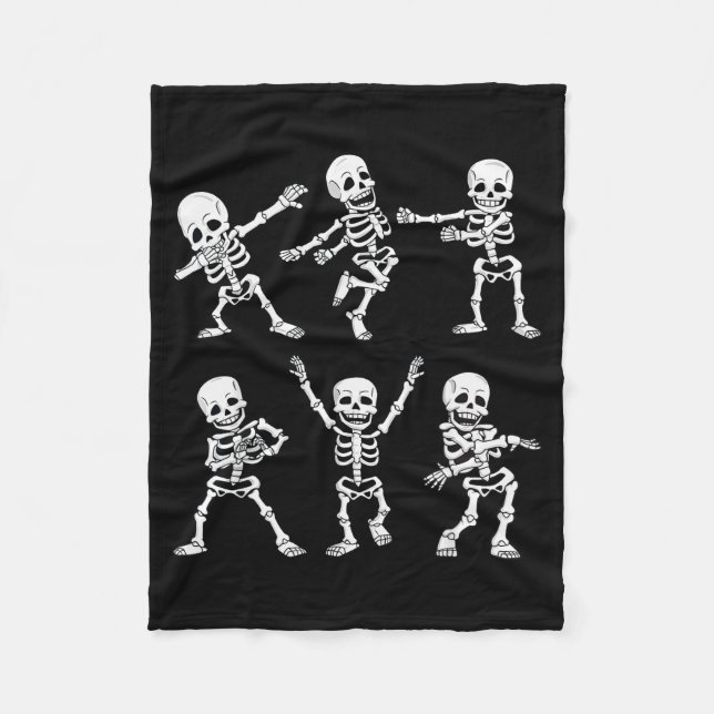 Dancing Skeletons Dance Challenge Boys Girl Kids H Fleecedecke (Vorderseite)