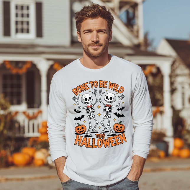 Dancing Skeletons Wild Halloween Tri-Blend Shirt (Von Creator hochgeladen)