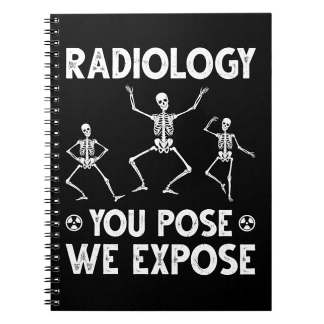 Dancing Skeletts Xray Radiology Spaß Notizblock (Vorderseite)