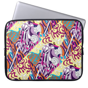 "Dancing Sky Reaching Hill" Abstrakte Kunst Laptopschutzhülle