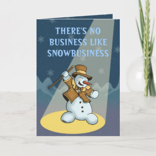 dancing snowman holiday greetingcard feiertagskarte