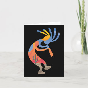 Dancing Southwestern Usa Kokopelli Symbol Karte