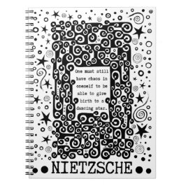 Dancing STAR Zitat von Nietzsche Notizblock