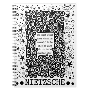Dancing STAR Zitat von Nietzsche Notizblock