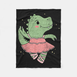 Dancing T-rex Dinosaur Ballerina für Balletttänzer Fleecedecke