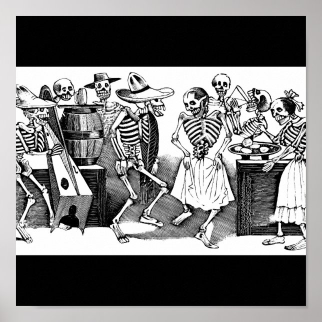 "Dancing the Jarabe in the Other World" Poster (Vorne)