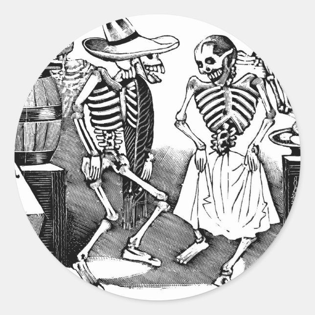 "Dancing the Jarabe in the Other World" Runder Aufkleber (Vorderseite)