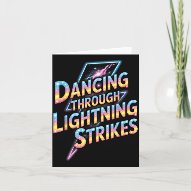 Dancing Through The Lightning Strike Dancer Motiva Karte (Vorderseite)