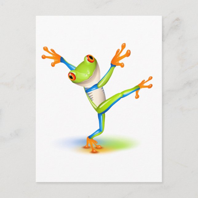 Dancing Tree Frog Postkarte (Vorderseite)
