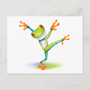 Dancing Tree Frog Postkarte