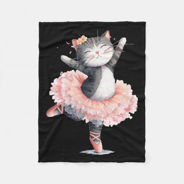 Dancing Tutu Cat Costume For Cats Lovers  Fleecedecke (Vorderseite)