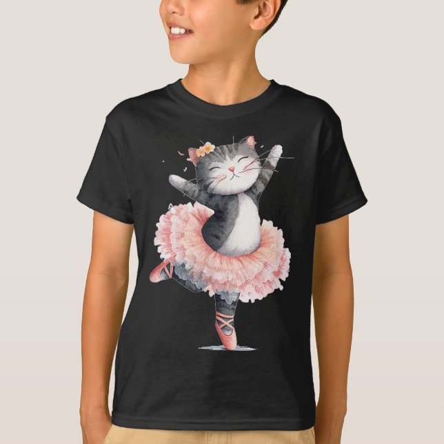 Dancing Tutu Cat Costume For Cats Lovers  T-Shirt (Vorderseite)