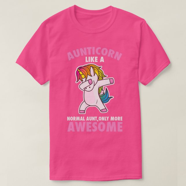 Dancing unicorn Dabbing Tante Pferd Aunticorn wie T-Shirt (Design vorne)