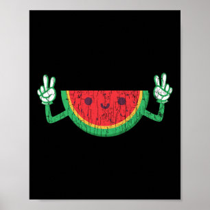 Dancing Watermelon Funny Summer Frucht Lover Graph Poster