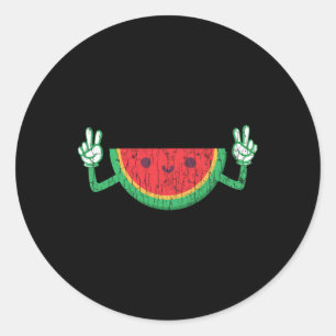 Dancing Watermelon Funny Summer Frucht Lover Graph Runder Aufkleber