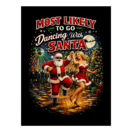 Dancing with Santa Poster