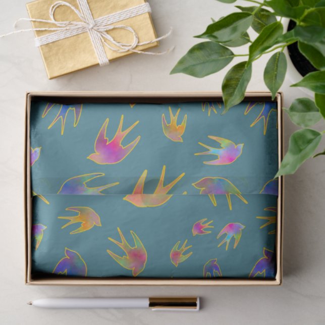 Dancing with the Wind on a Tranquil Twilight Seidenpapier (Geschenk)