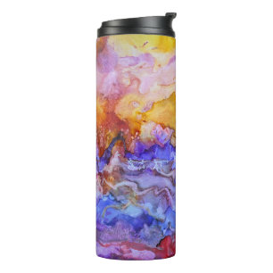 Dancing World Dreamscape Abstrakte Kunst Thermisch Thermosbecher
