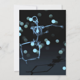Dancing X-Ray Skeleton - Blau Einladung