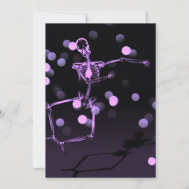Dancing X-Ray Skeleton - Lila Einladung