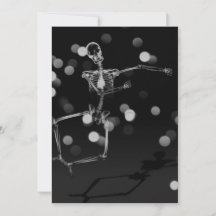 Dancing X-Ray Skeleton - Schwarz & Weiß
