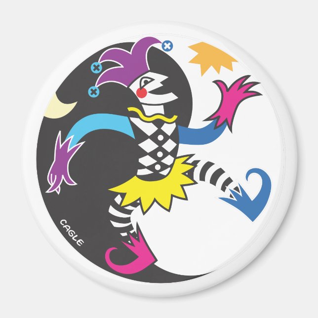 Dancing Yinyang-Jester-Magnet Magnet (Vorne)