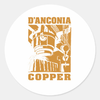 D'Anconia Copper / Copper Logo Runder Aufkleber