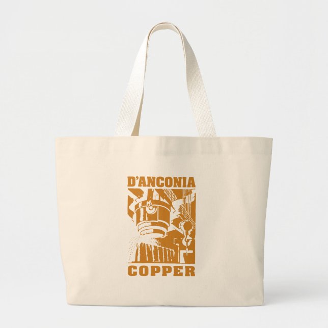 d'Anconia Kupfer/kupfernes Logo Jumbo Stoffbeutel (Vorne)