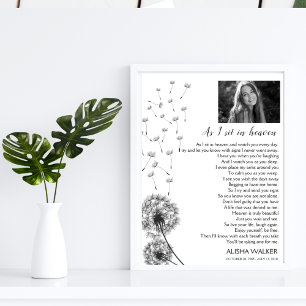 Dandela A Ich sitze im Heaven Memorial Begrüßungsz Fotodruck