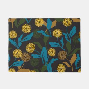 Dandela Blumenmuster schwarz Fußmatte