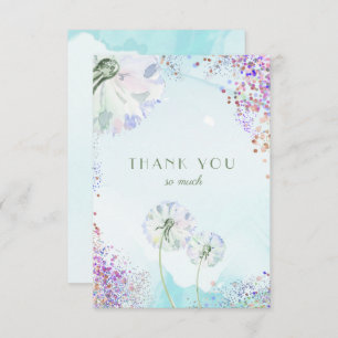 Dandela und Glitzer Vielen Dank Karten