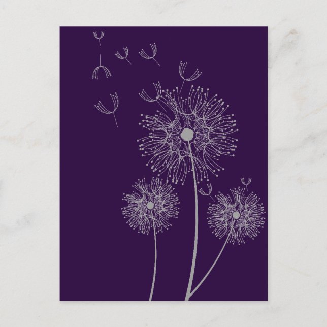 Dandelfarbe Moderne Blumenkunst Postkarte (Vorderseite)