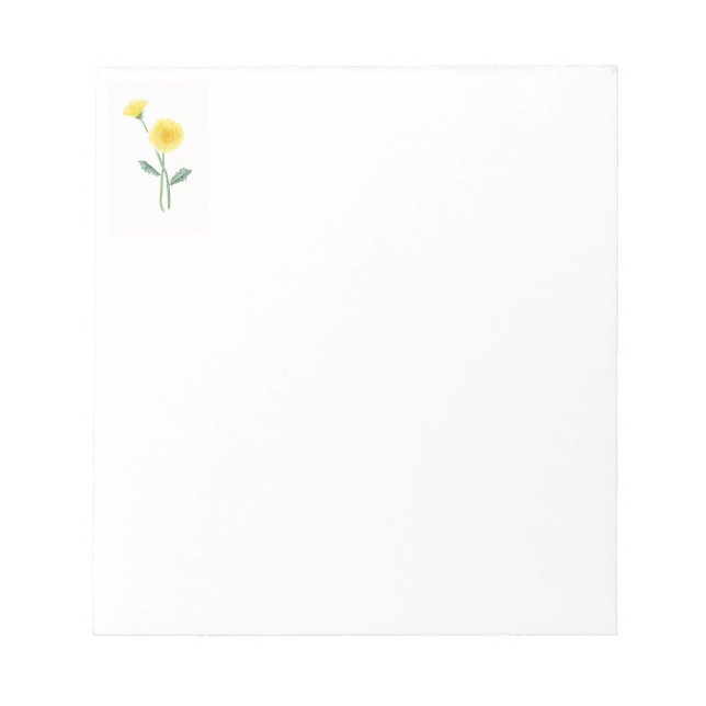 Dandeline Aquarell Notepad Notizblock (Vorderseite)
